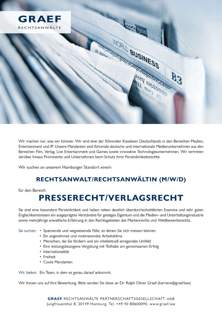 Graef stellenanzeigen 2025 presse1